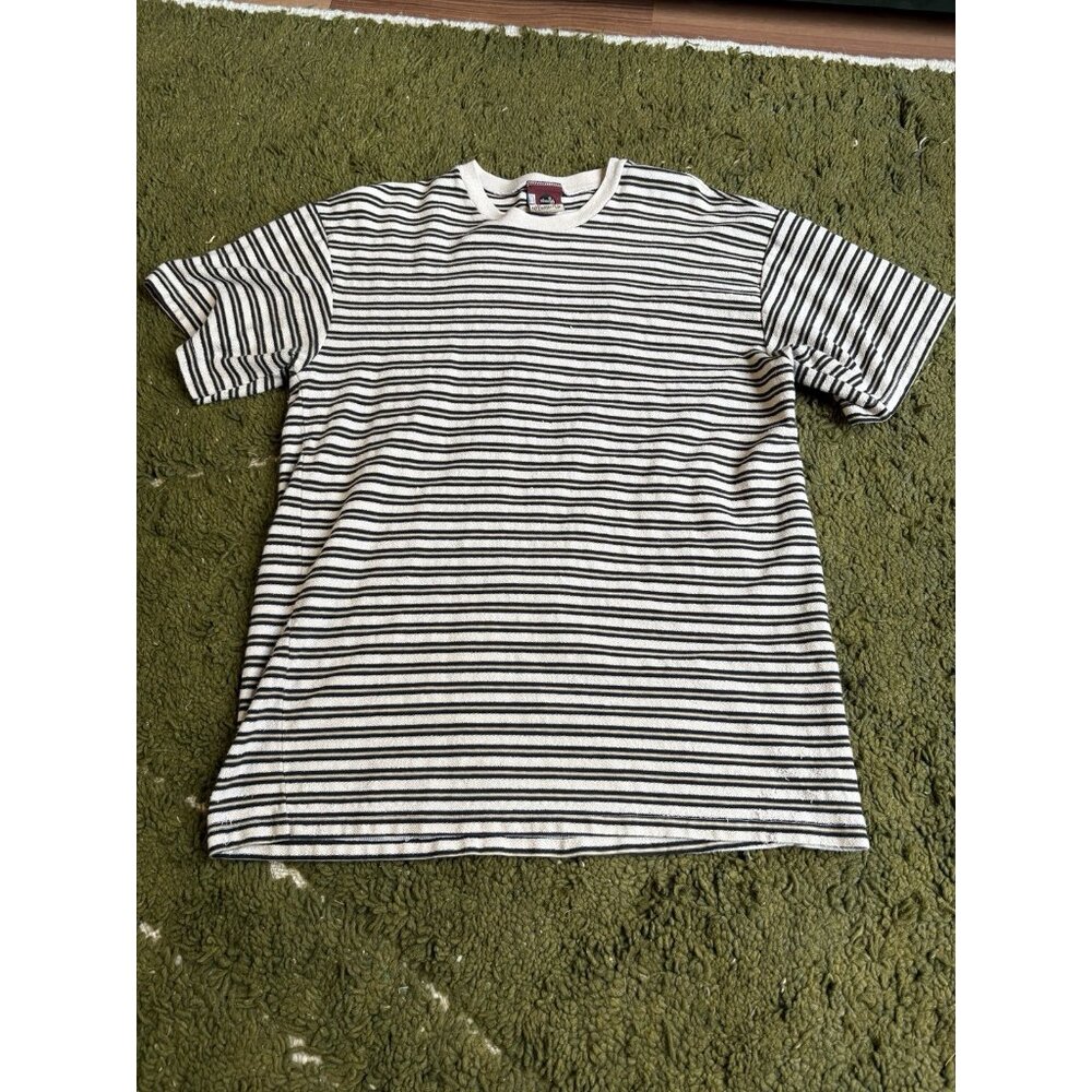 Vintage Levis SilverTab T-Shirt Texture Mens L Short Sleeve Striped Y2K